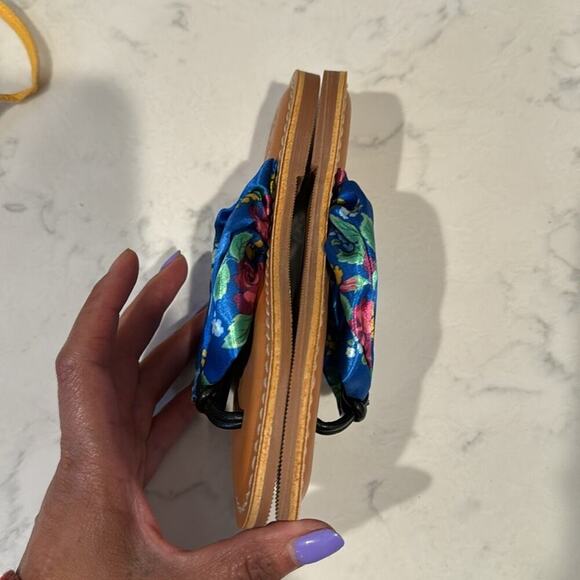 Matilda Jane The Seashore Floral Sandals with backpack flip flops blue size 11 - Picture 6 of 12